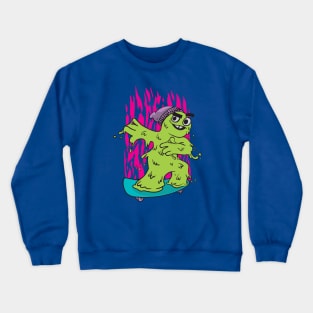 Funny Skateboarding Booger Crewneck Sweatshirt